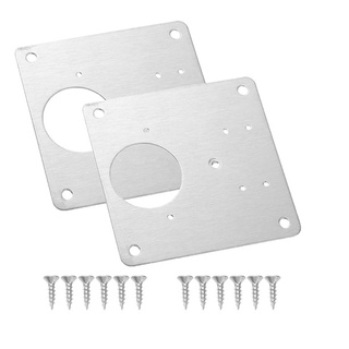 [Local Seller] 2Pcs Stainless Steel Hinge Fixing Plate Cabinet Door Hinge Repair Installation Plate 不锈钢柜门铰链修复板合页固定板橱柜门 #4