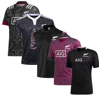 Men's New Zealand 100 Anniversary Commemorative Rugby Jersey Sports T-shirt Top 