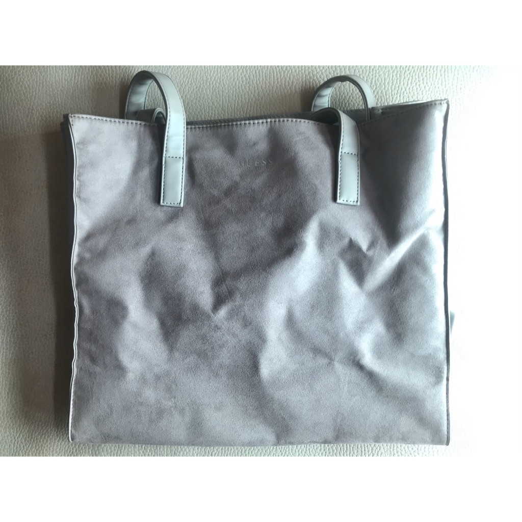 grey suede tote