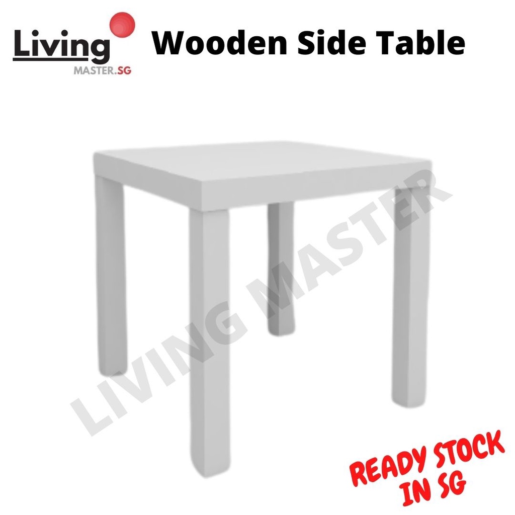 (READY STOCK) Multipurpose Wooden Square Table, Side Coffee Table, Modern Design 45cm X 45cm