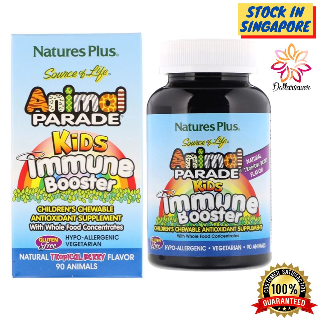 Nature's Plus Animal Parade Kids Immune Booster Chewable Supplement ...