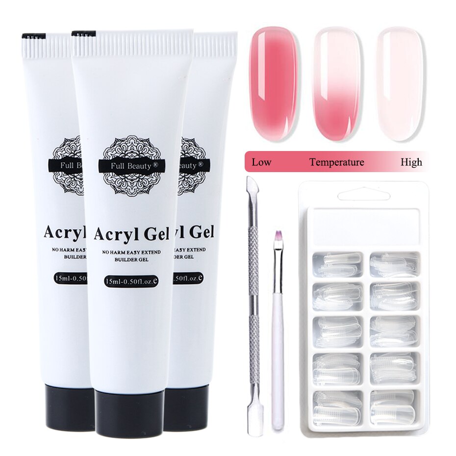 4pc Nail Extension Gel Set Changing Colors Acrylic Uv Gel Quick Building Gel Polish Nail Kit Forms Manicure Tools Tip Tr1522 1 Shopee Singapore