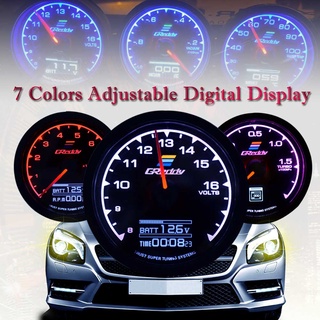 Greddy Racing Gauge 7 Color in 1 Multi D/A LCD Digital Display Meter Turbo Boost