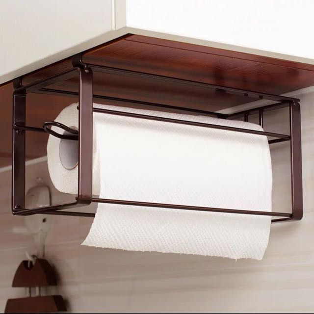 Kitchen Cabinet Paper Towel Roll Holder Rack Shopee Singapore