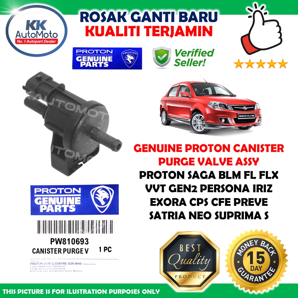 Proton Saga Blm Fl Flx Vvt Persona Iriz Exora Preve Satria Neo Suprima S Genuine Proton Canister Purge Valve Pw810693 Shopee Singapore