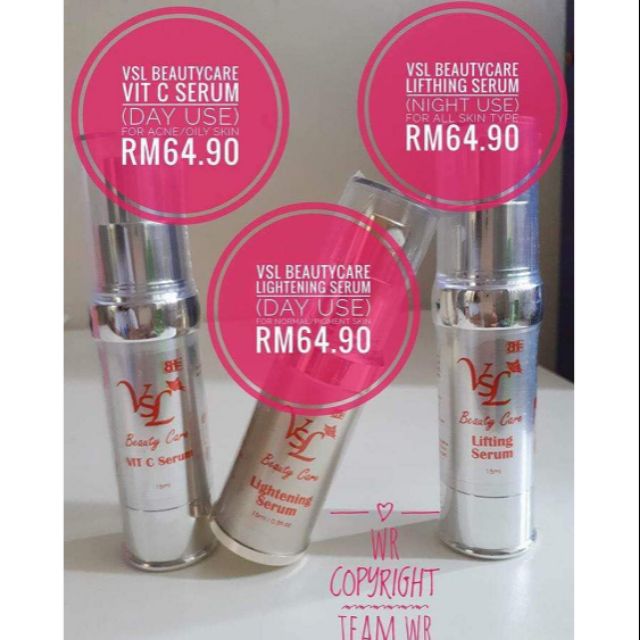 Shop Malaysia 3 Serum By Vsl Beauty Care Shopee Singapore