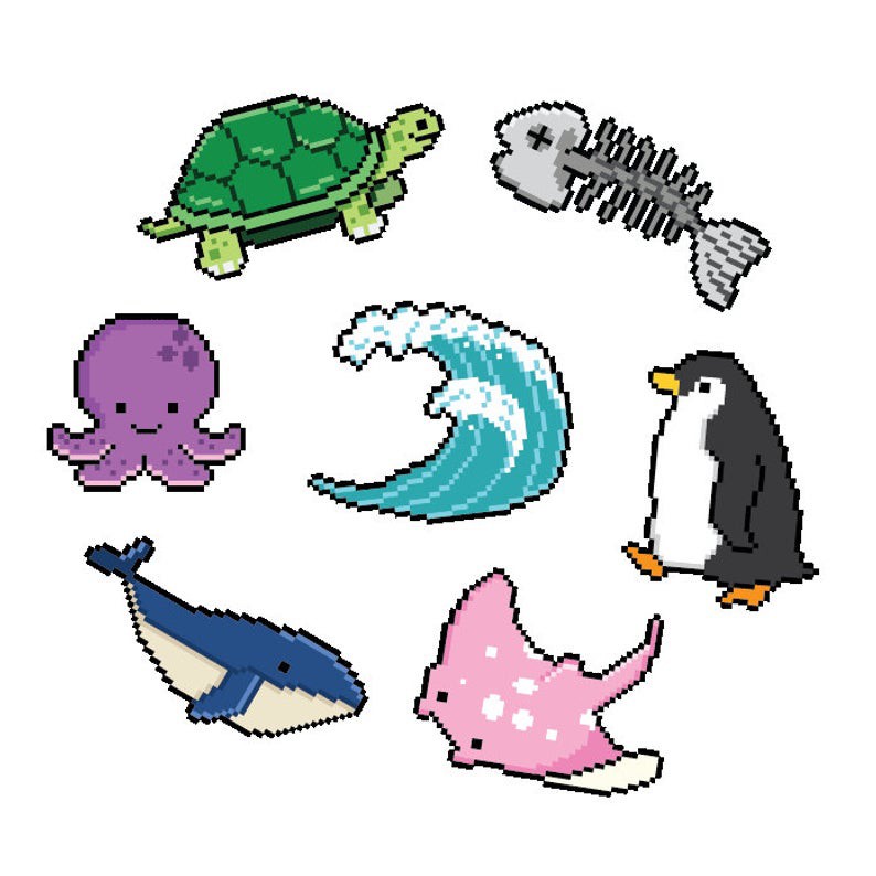 Set of 7 Sea Animals Temporary Tattoos — Small Nature Tattoos / Tattoos for  Kids | Shopee Singapore