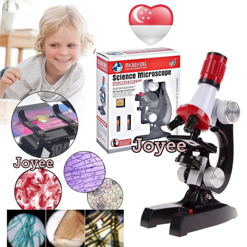 Kids Children Junior Microscope Set wit Light Science Nature Lab Educational Toy 