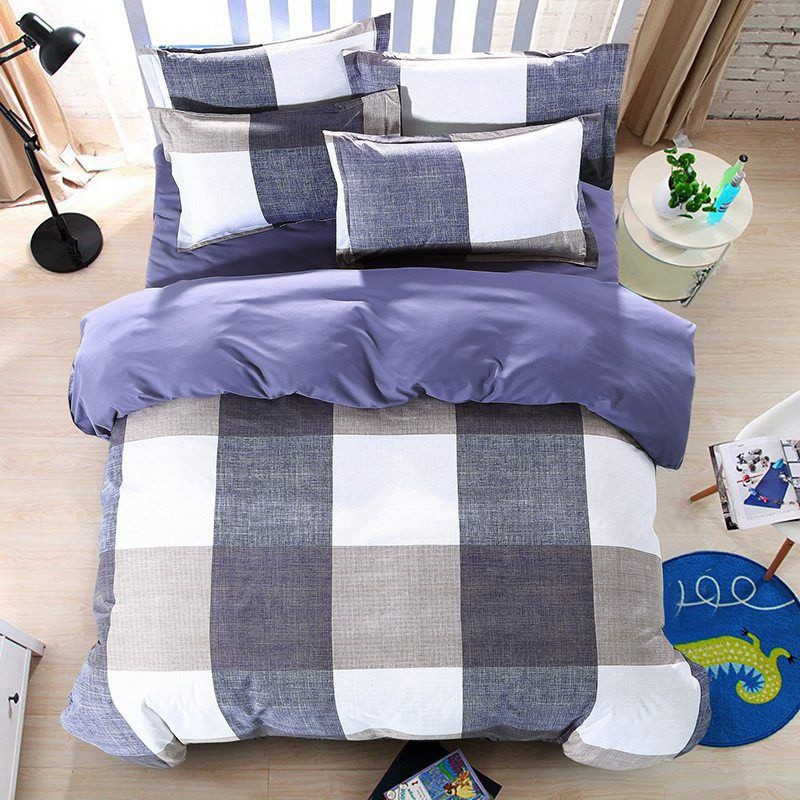 Black And White Plaid Comforter Bed Bedding Sets 3 4 Pcs Yellow