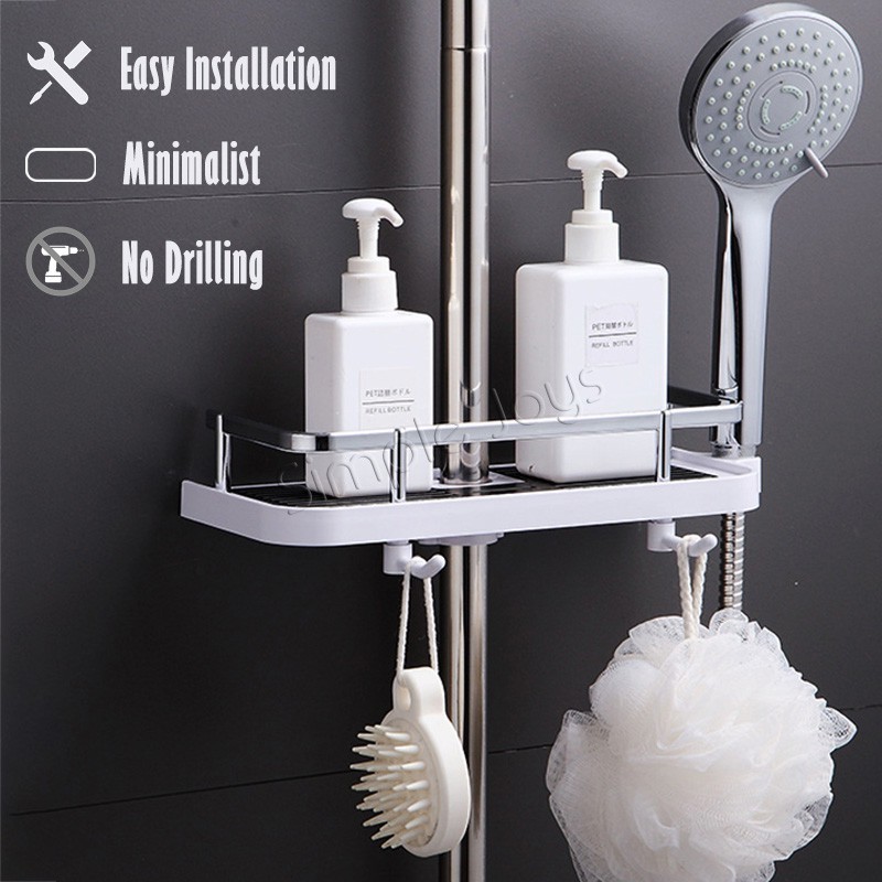 Bathroom Rack Shelf Shower Toilet Organizer Showerhead Holder Shopee