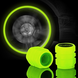 Universal Luminous Yellow Tire Valve Cap / Car Wheel Glowing Dust-proof Decoration Tyre Covers for Motorcycle