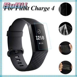 SUQI Clear Soft TPU Protective Film Guard Full Screen Protector For Fitbit Charge 4
