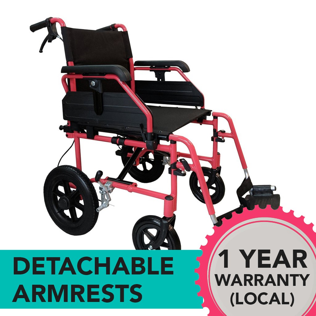 HAPPYWHEELS LIGHTWEIGHT DETACHABLE PUSHCHAIR WHEELCHAIR FOR ELDERLY