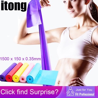1.5m Yoga Pilates Stretch Resistance Band Workout Elastic Exercise Training Crossfit Fitness Band Strap Theraband
