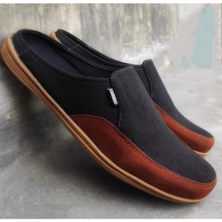 Men's Slip On Leather Slip On Casual Synthetic Canvas Suede Kagawa Rubber Sole formal Work Casual