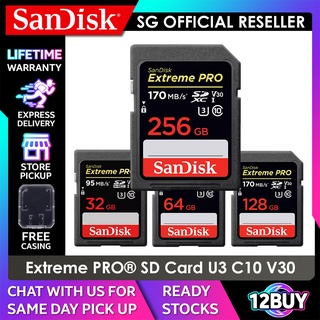 SanDisk Extreme PRO SD CARD UHS-I Card 100MB/s 32GB DXXO 200MB/s 64GB DXXU 128GB 256GB DXXD 12BUY.MEMORY