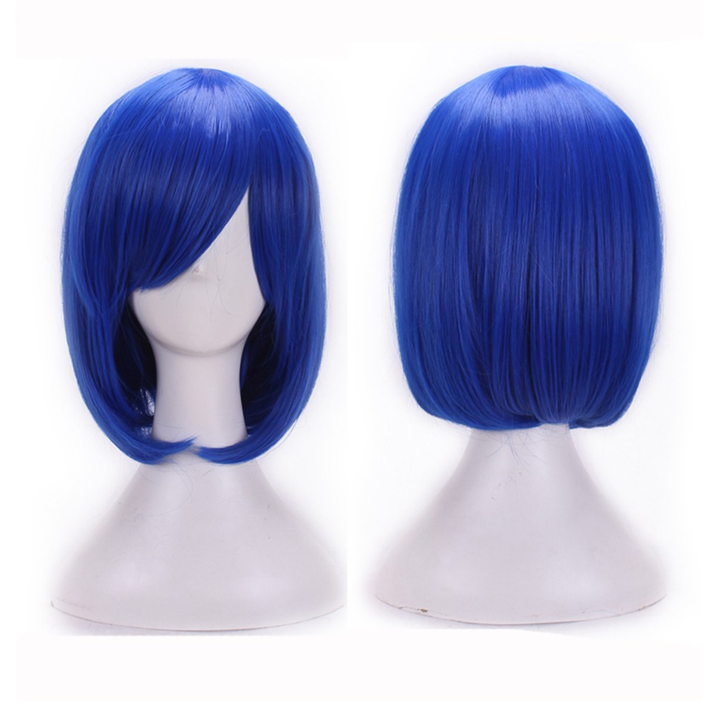 Girl Women Cosplay Wig High Temperature Fiber Straight Short Anime