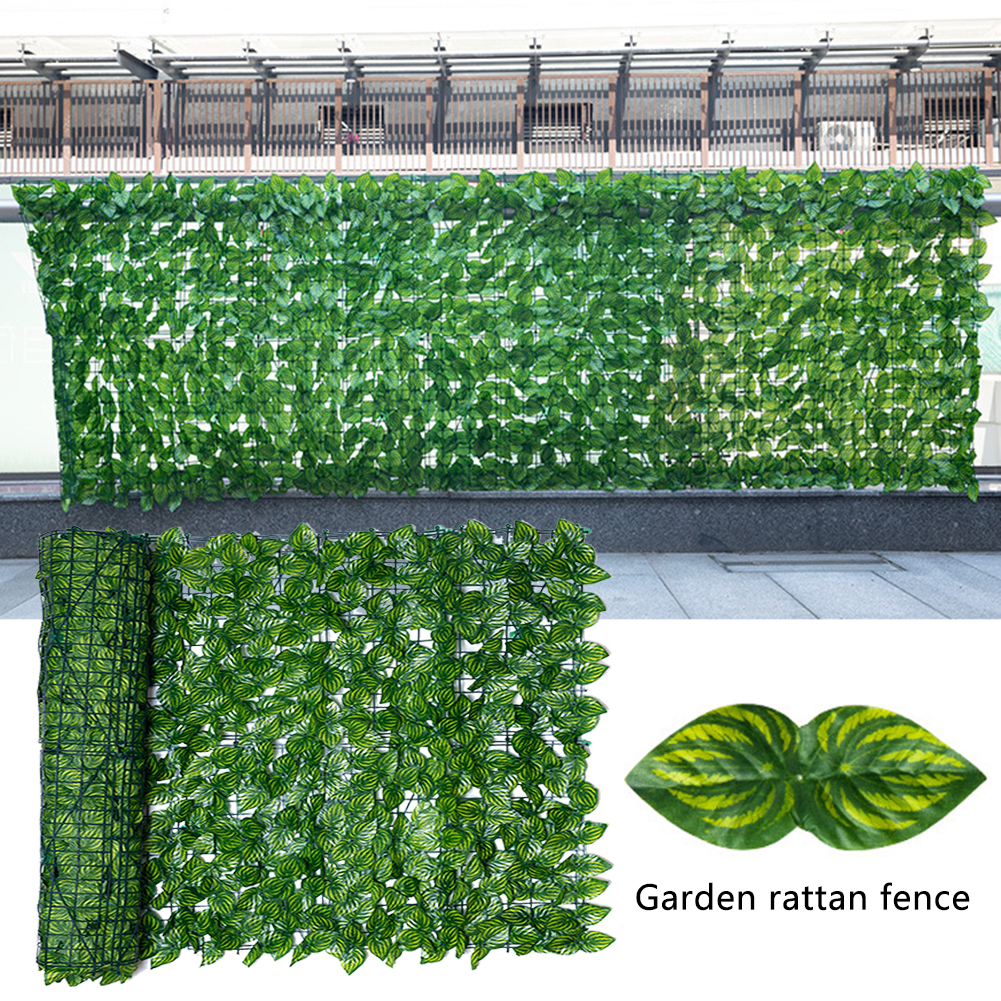 Artificial Hedge Screening Expanding Trellis Fence Retractable Fence with Green Leaves Protected Privacy Hedging Wall Landscaping Garden Fence Balcony Screen 
