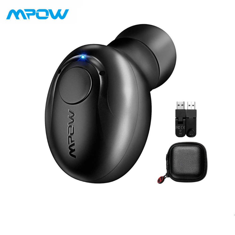 MPOW EM16 Single Bluetooth 5.0 Earphone Wireless Earbud Invisible
