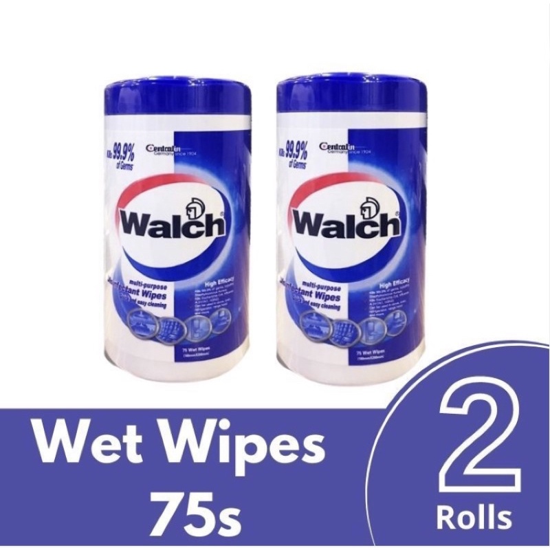 🔥SALES!!! Walch MultiPurpose Disinfectant Wet Wipes 75pcs Shopee Singapore