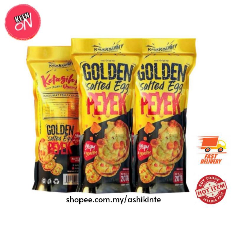 Krukkrapmy Golden Salted Egg Peyek Dhal Nuts Shopee Singapore