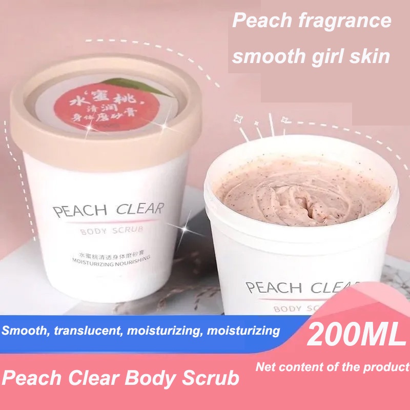 scrub body whitening Peach body scrub, chicken skin, exfoliating, dead skin, rubbing mud