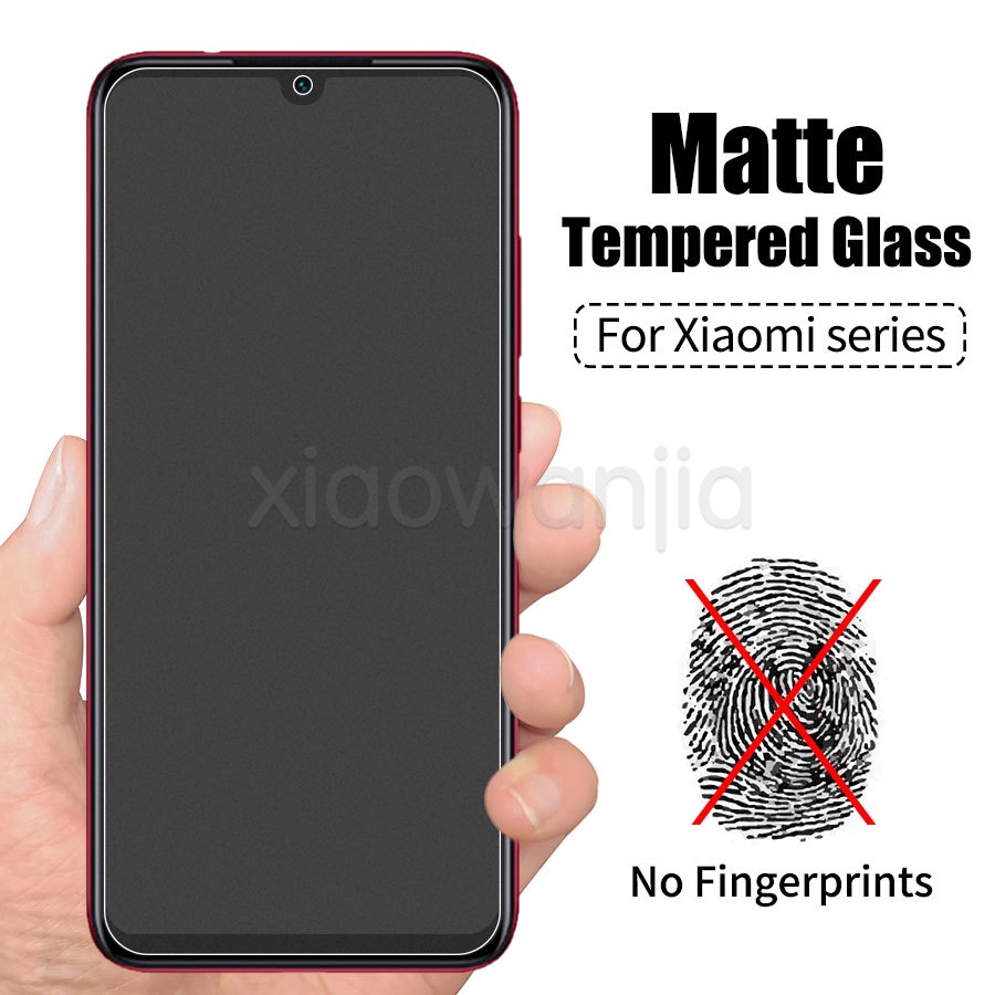 Matte Tempered Glass Screen Protector Xiaomi 11T 11 12 Lite Mi Redmi Note 7 8 9 10 11 Pro 11S 10A 10C 10T 9T Poco X3 X4 F3 M3 M4 F4 M5S C40 Black Shark 5 4