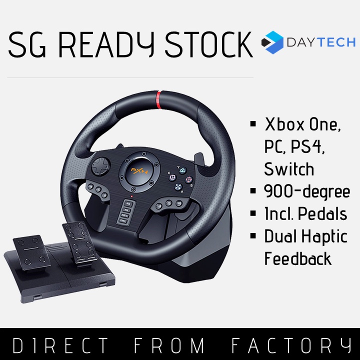 Xbox Steering Wheel PXN V900 Gaming Steering Wheel 270°/900° With