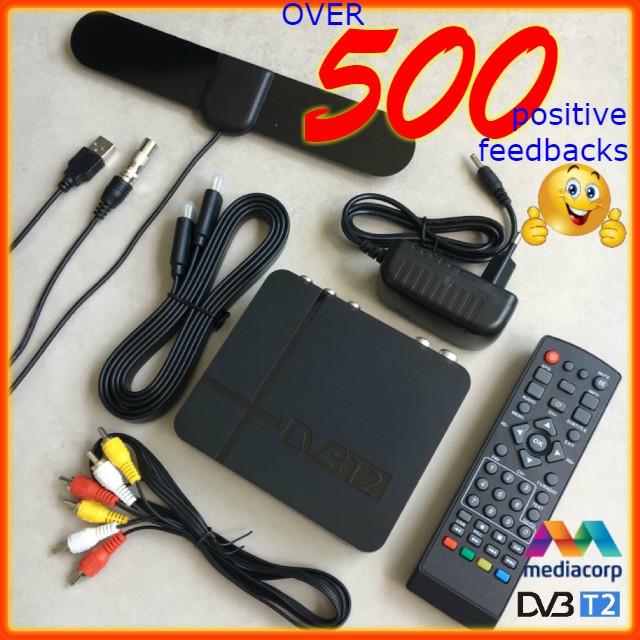 Sg Digital Tv Digital Tv Set Top Box Bundle With Hdmi Cable And Flat Antenna Shopee Singapore