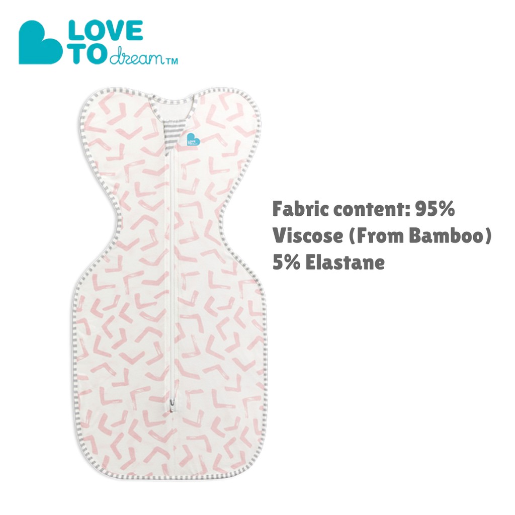 LOVE TO DREAM SWADDLE UP BAMBOO LITE-0.2 TOG | PINK | NEWBORN - M SIZE | SG LOCAL SELLER | MUMCHECKED