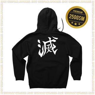 KNY Demon Slayer Corp Front and Back Anime Design Hoodie Sweatshirt Soft Lembut