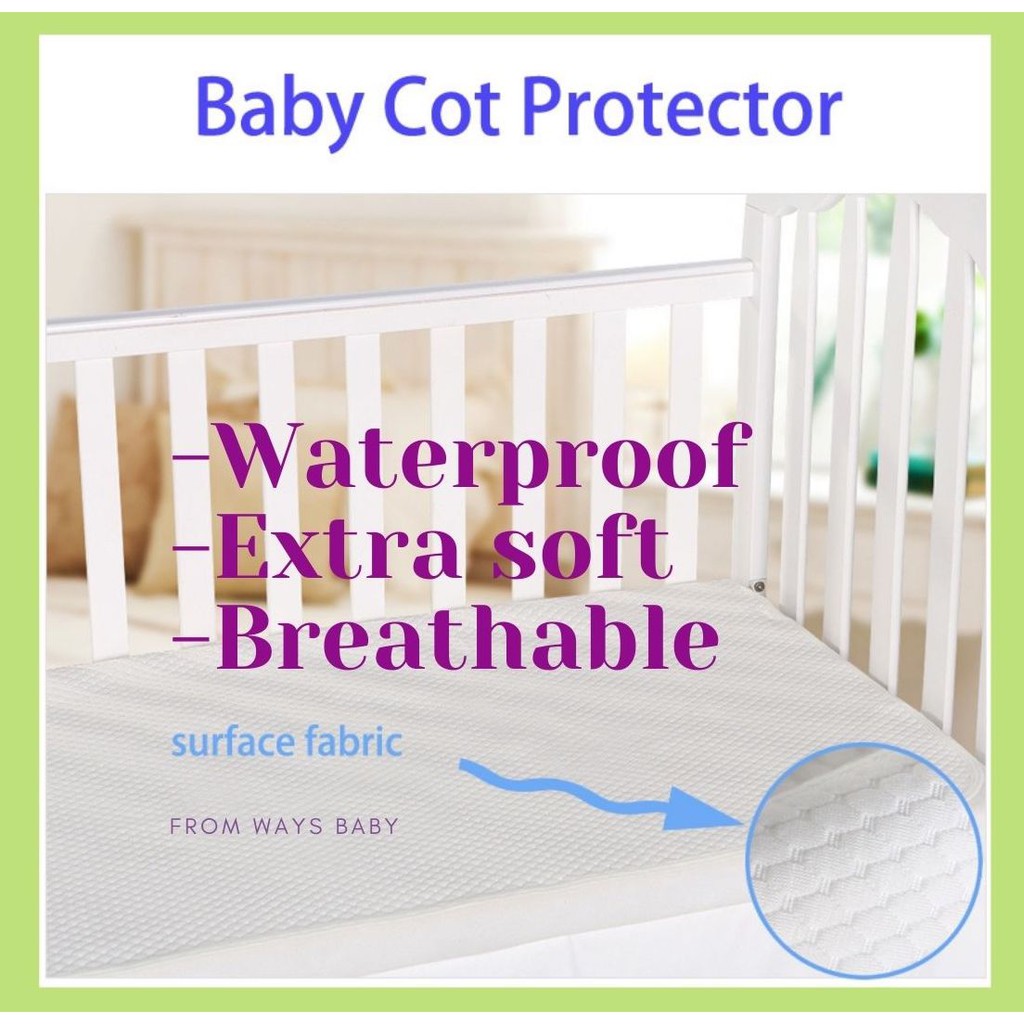 Ways Baby Premier Bamboo Jersey Waterproof Cot Protector Sho Singapore