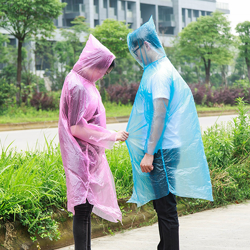 Creative Rainwear Raincoat Disposable Camping Rain Poncho in a Ball Keychain %Y* 