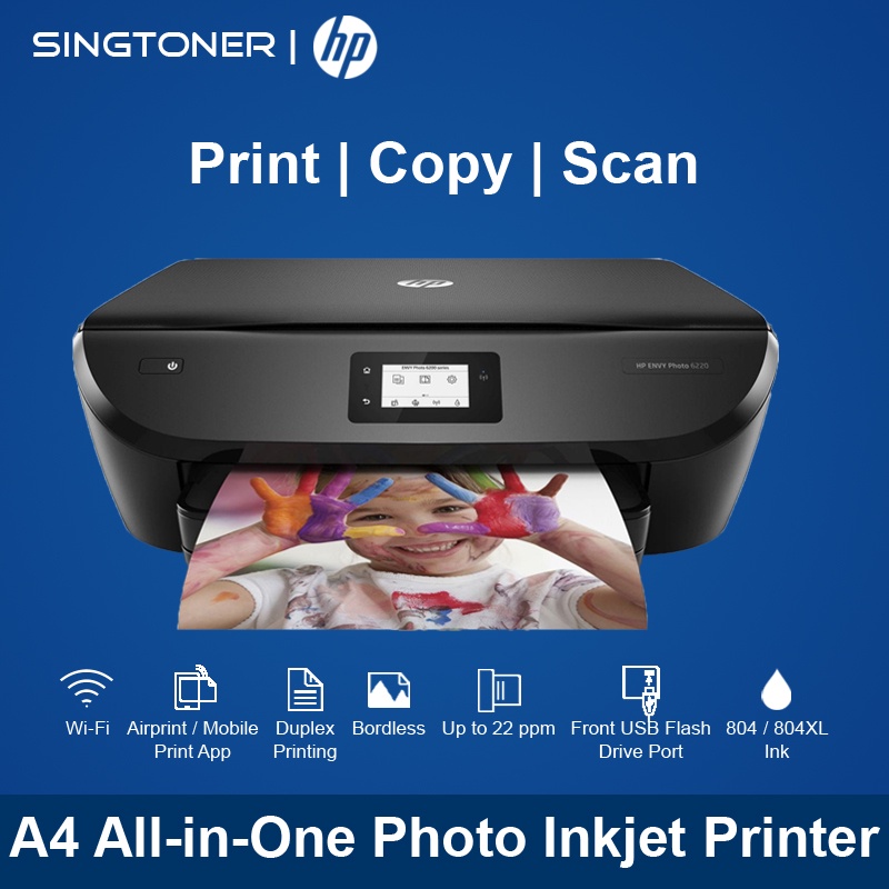 [Singapore Warranty] HP ENVY Photo 6220 AllinOne Colour Printer Color