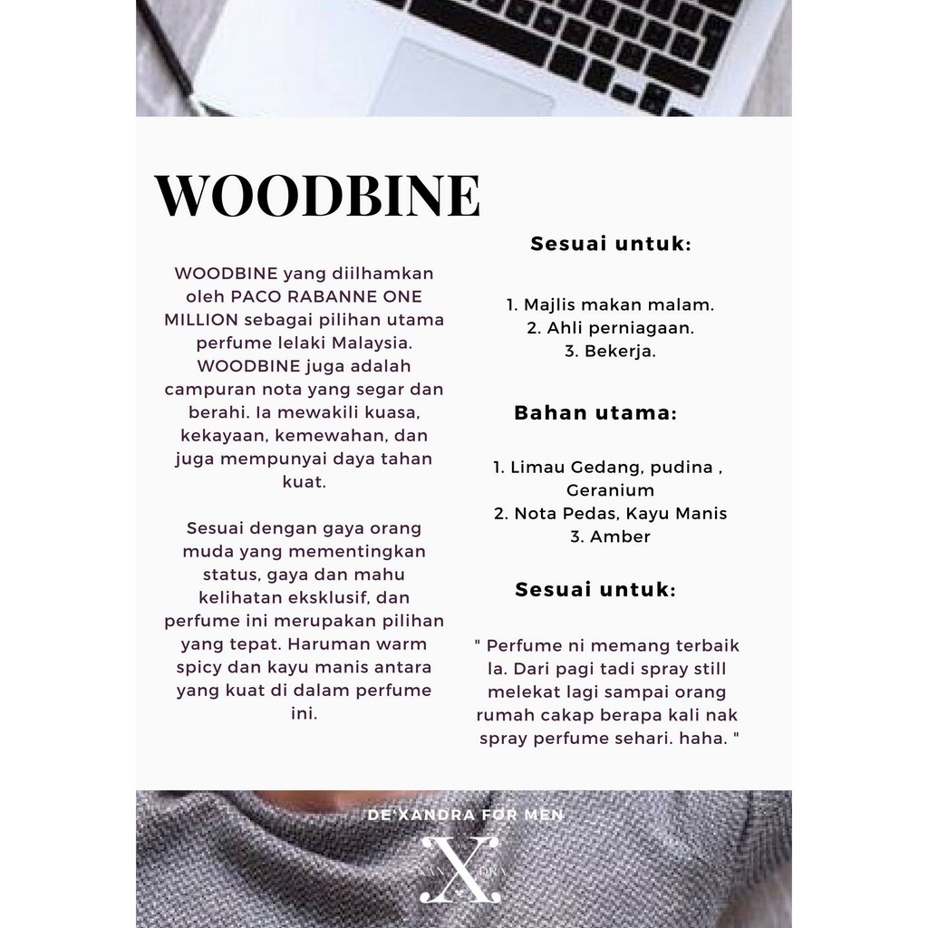 Dexandra Perfume Woodbine Original 35ml Shopee Singapore