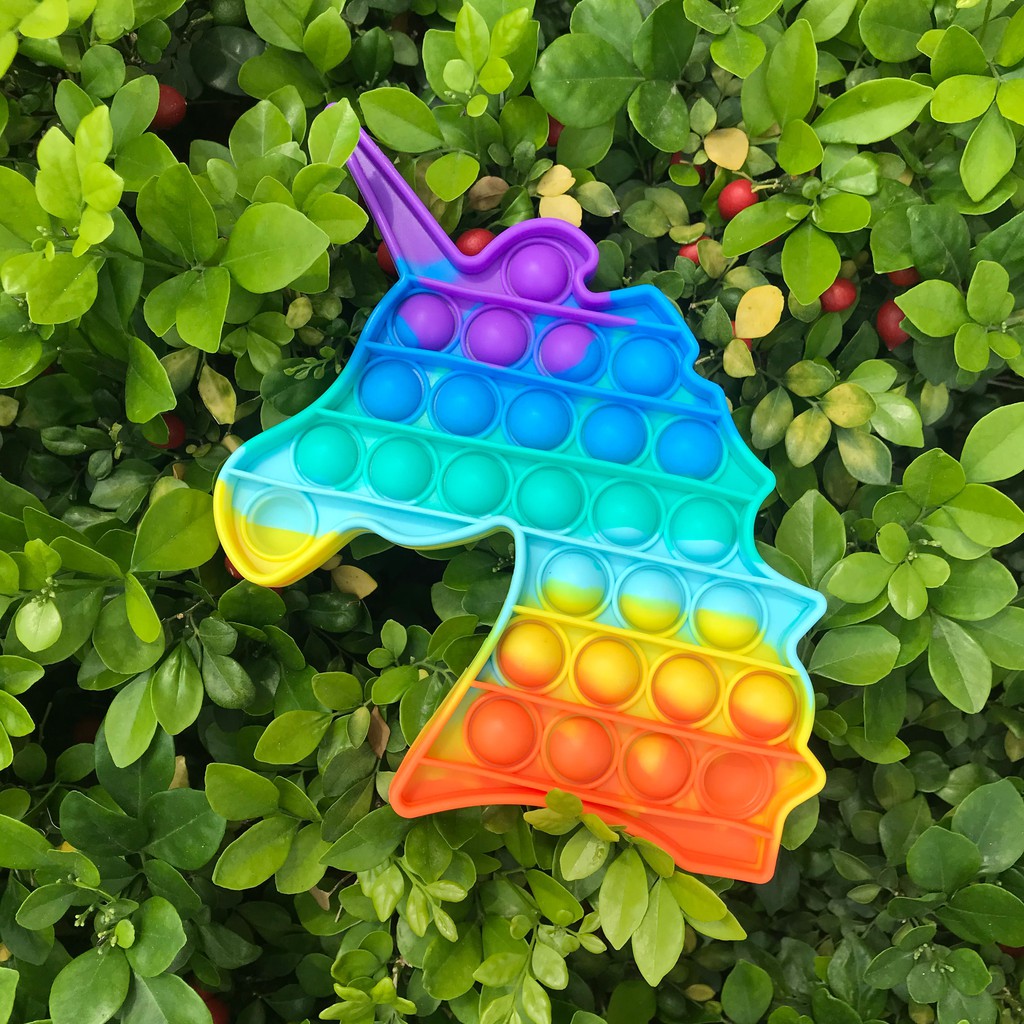 New Rainbow Among Us Push Pops Bubble Toy Anti-stress Pop ...