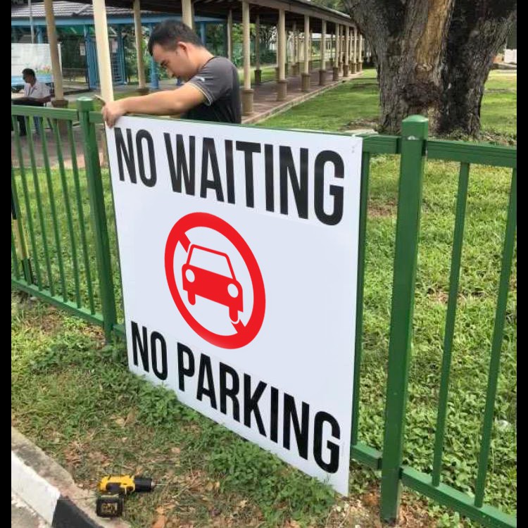 LARGE FORMAT NO PARKING, NO WAITING SIGN Shopee Singapore