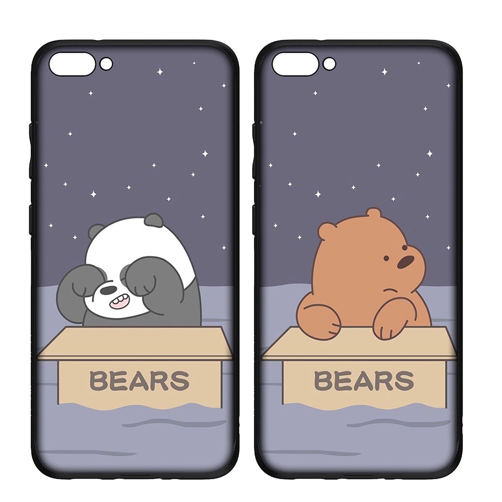 Casing Soft Samsung Galaxy S8 Plus S7 Edge + S8+ A7 2018 Phone Cover C3-PG10 Anime Cartoon Lovely we bare bears Cute Silicone Case Fashion