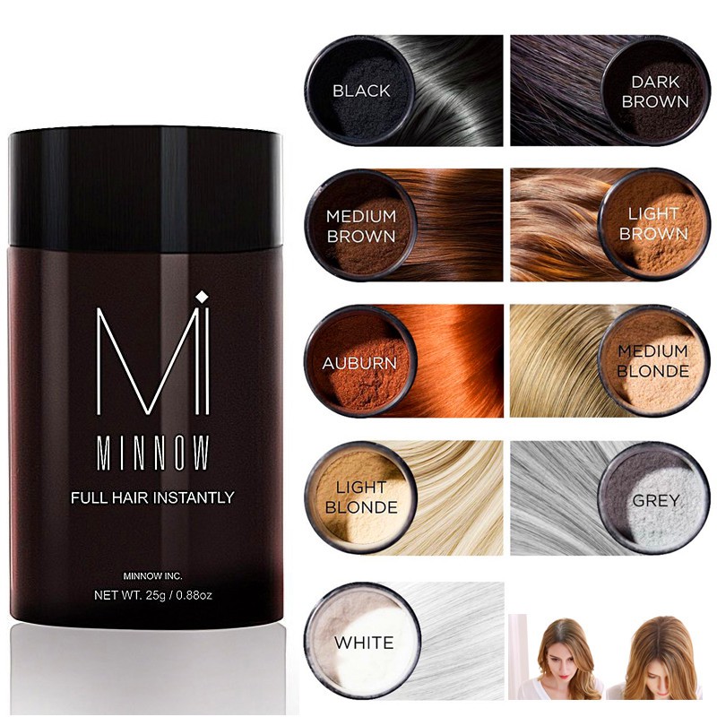 Minnow 25g Hair Building Fibers Baldness Refill Keratin Fiber Hair