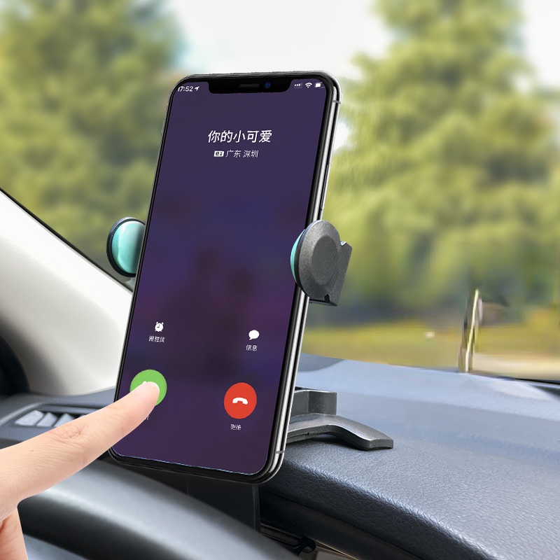 Navigation Bracket Center Console Car Mobile Phone Holder Dashboard Buckle Mechanical Self-Locking hud