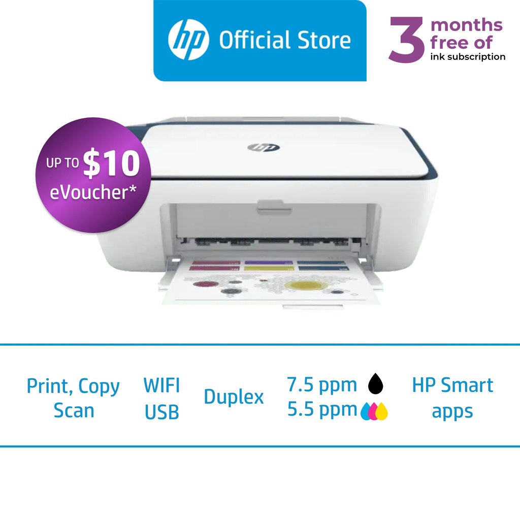 HP DeskJet 2723e AllinOne Color Inkjet Printer / Print, Copy, Scan
