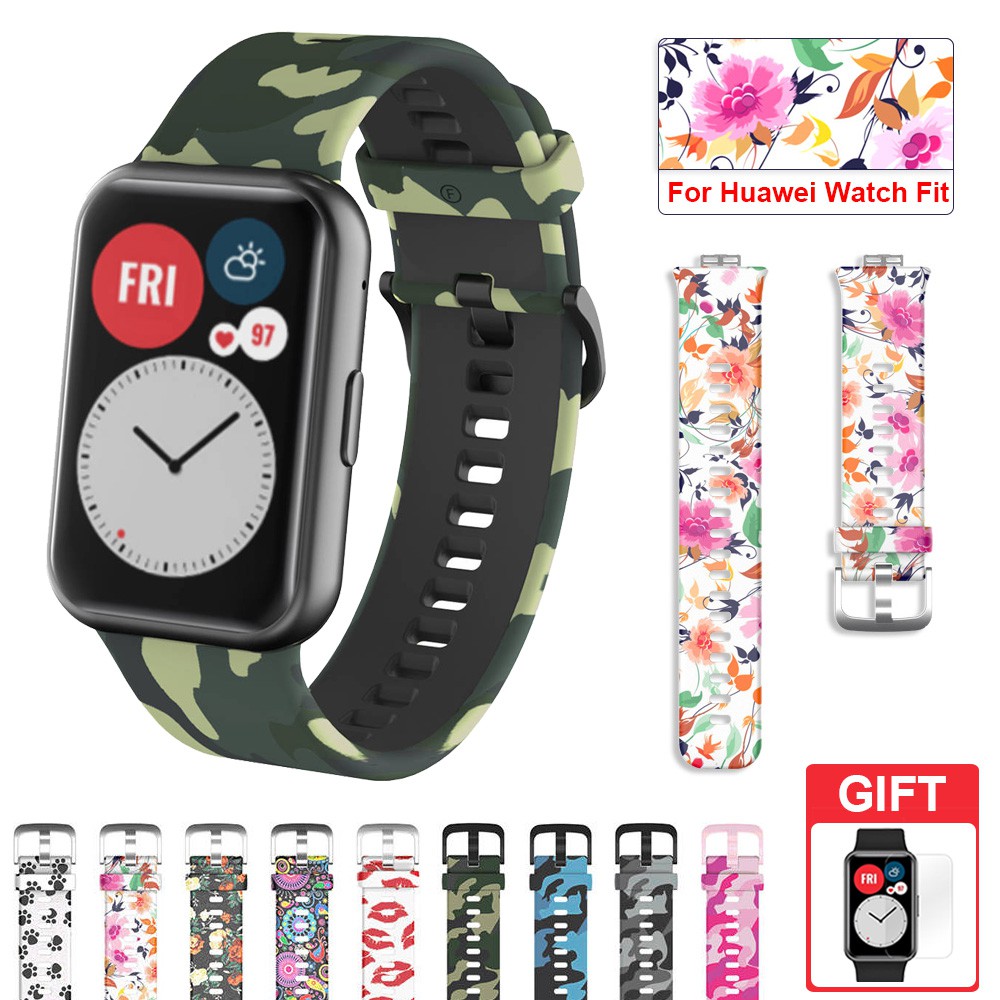 Silicone Strap for Huawei Watch Fit Band Breathable Sport Watchband Bracelet Accessories for Huawei Fit