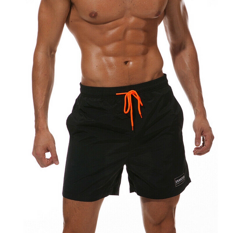 Men Swim Sports Gym Run Board Shorts Plain Casual Summer Beach Surfing ...