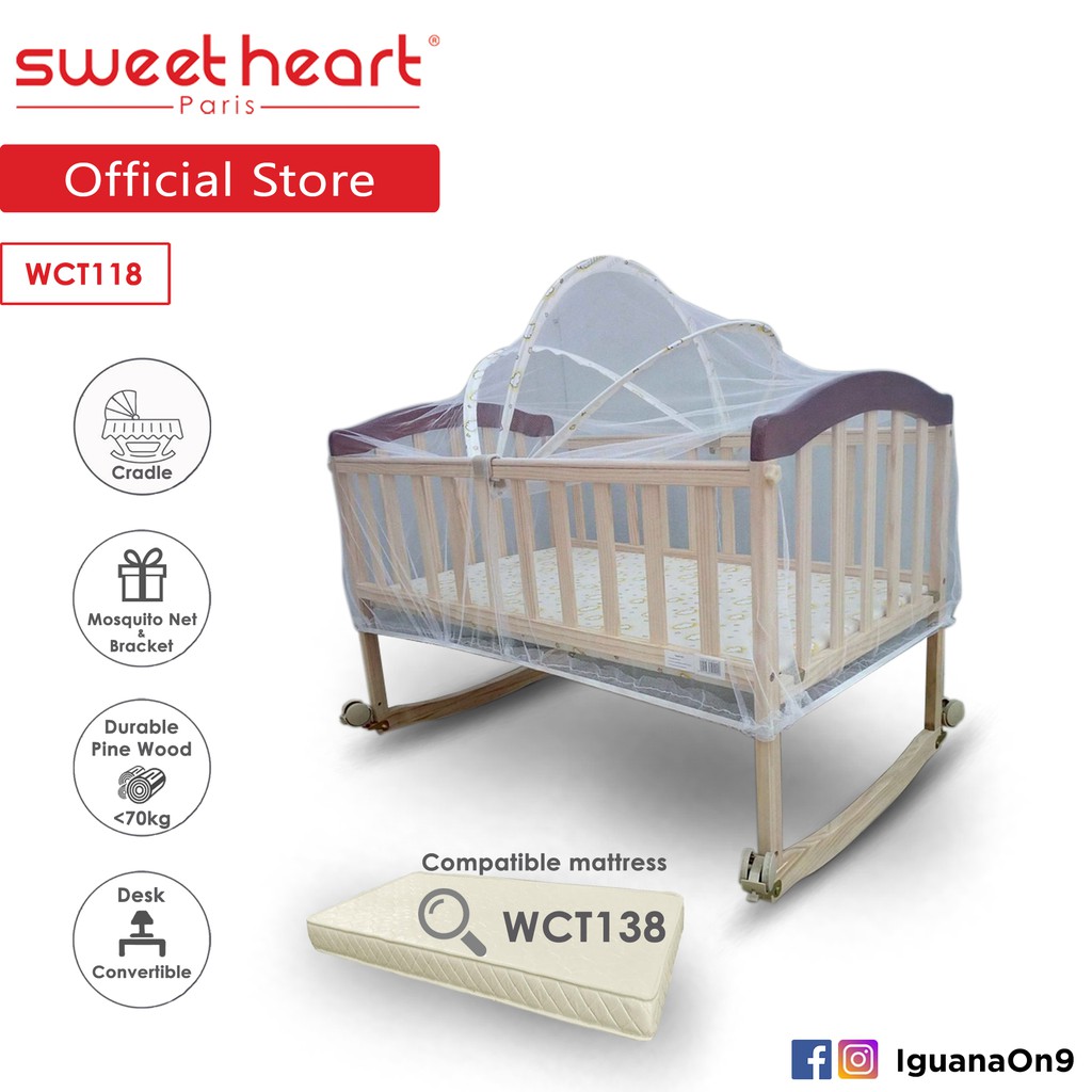 wooden cradle for baby online