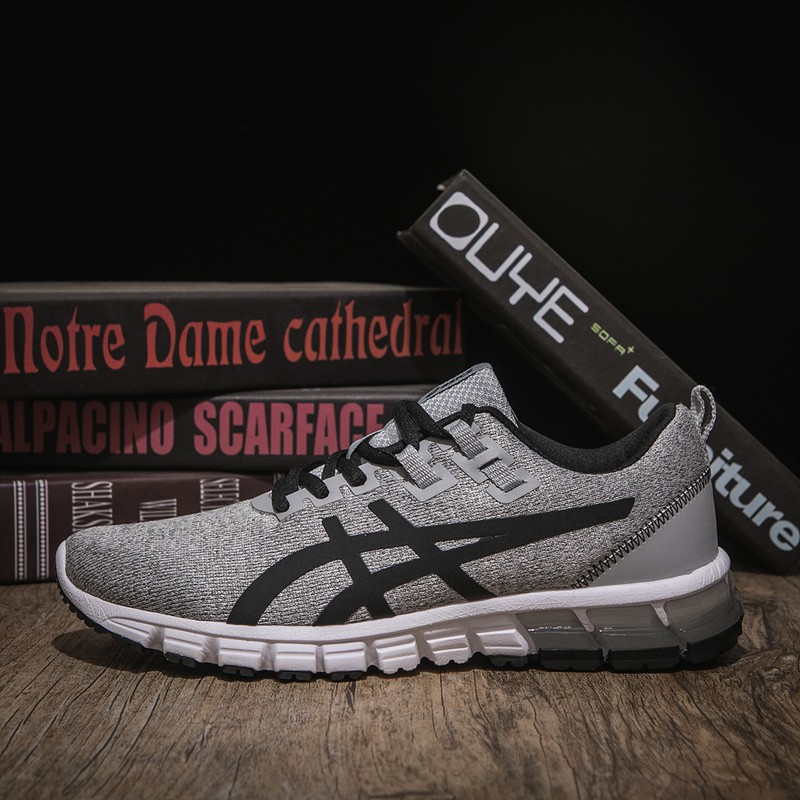asics gray running shoes