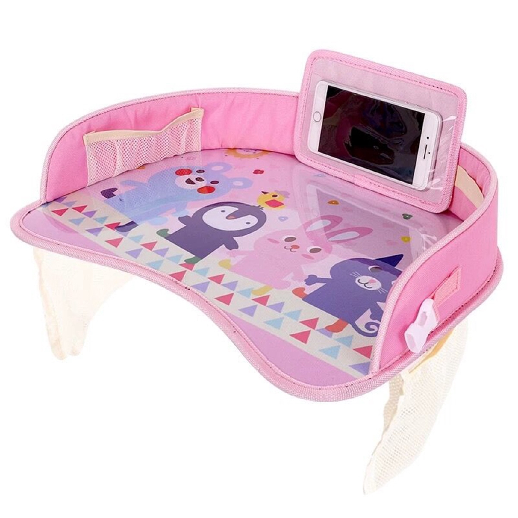 Kids Car Seat Travel Tray Waterproof Cartoon Lap Desk Shopee