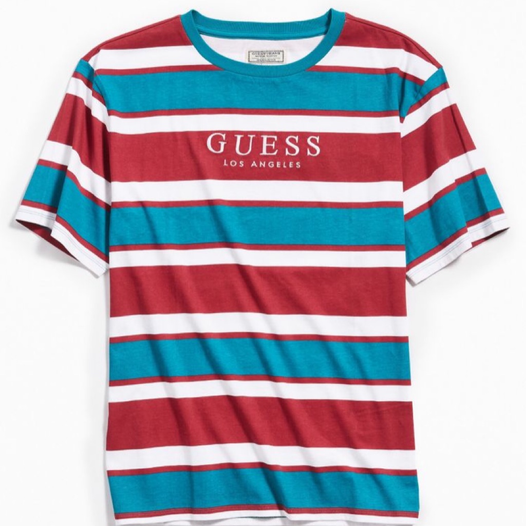 teal guess shirt