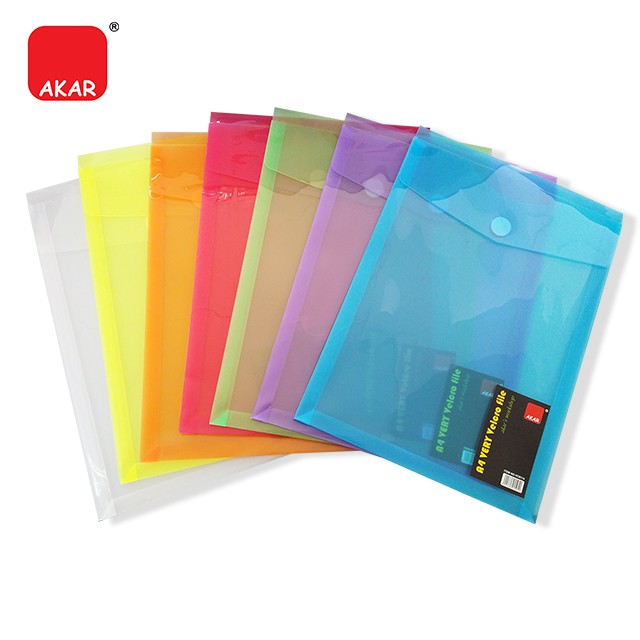 Akar A4 Size Vertical Velcro File / Transparent Velcro File (12 pcs
