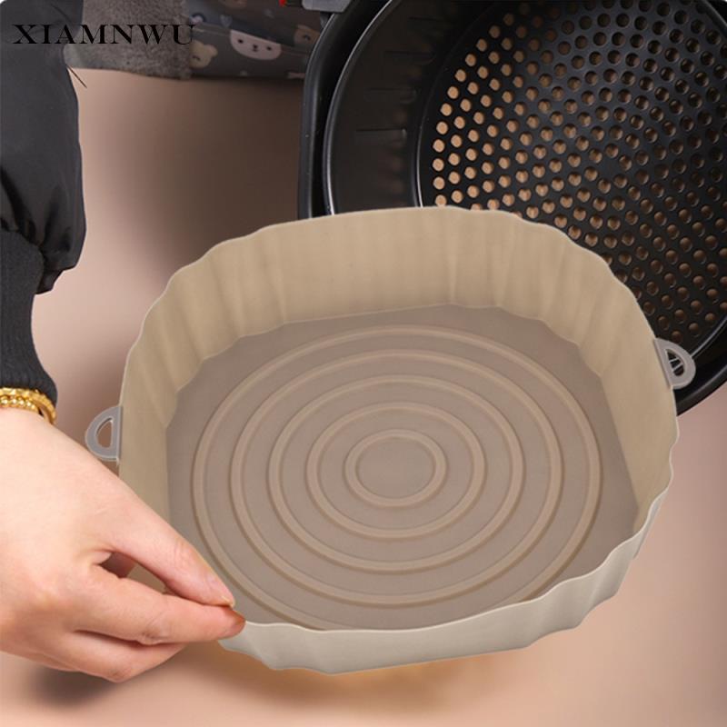 Air Fryers Oven Baking Tray Fried Chicken Basket Mat AirFryer Silicone Pot Round Replacemen Grill Pan Accessories