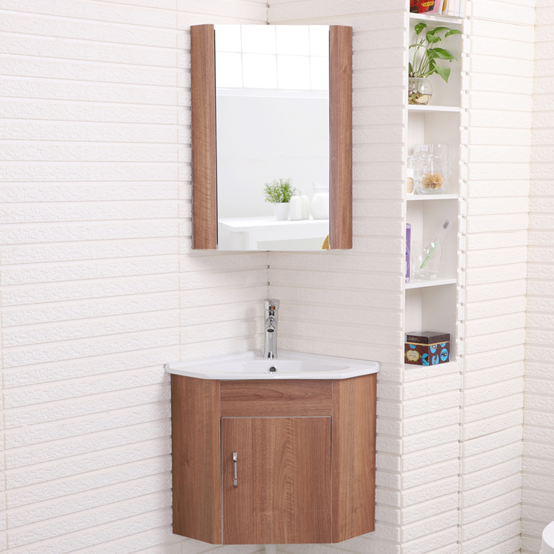 Wash Basin Bathroom Cabinet Combination, Corner Mirror Bathroom Unit